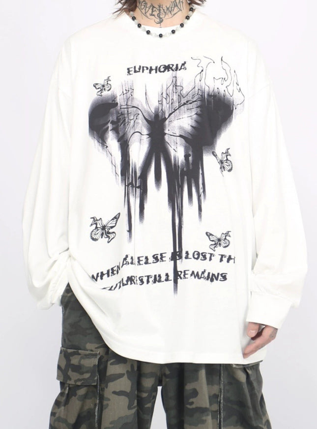 フレイムバタフライロングスリーブTシャツ