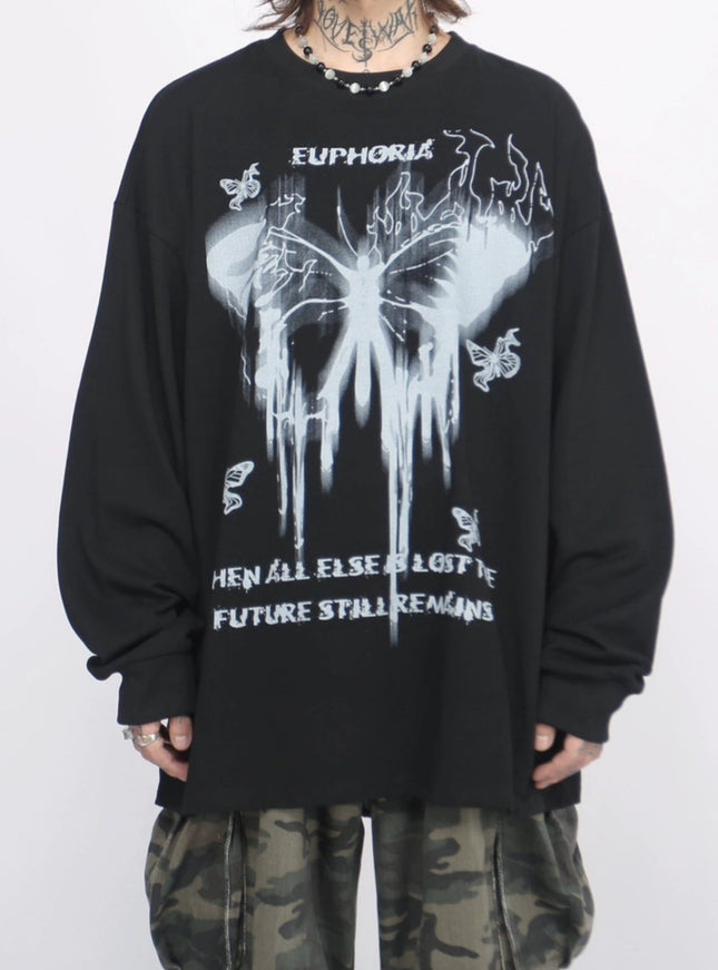 フレイムバタフライロングスリーブTシャツ