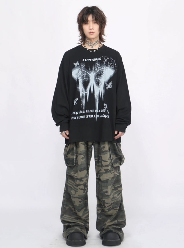 フレイムバタフライロングスリーブTシャツ