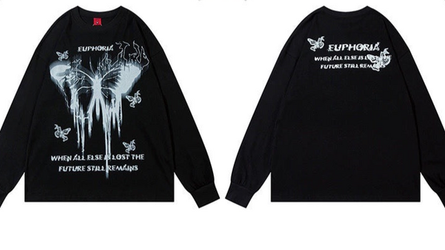 フレイムバタフライロングスリーブTシャツ