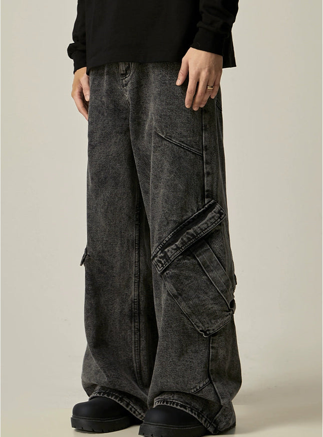 ウォッシュワイドデニム