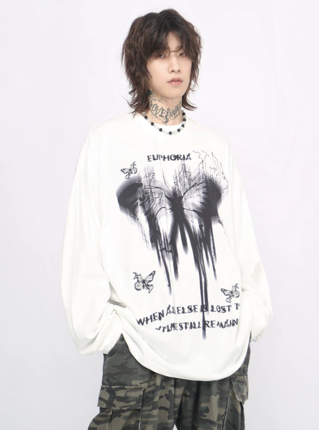 フレイムバタフライロングスリーブTシャツ