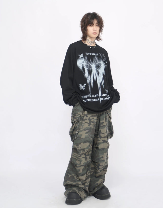 フレイムバタフライロングスリーブTシャツ