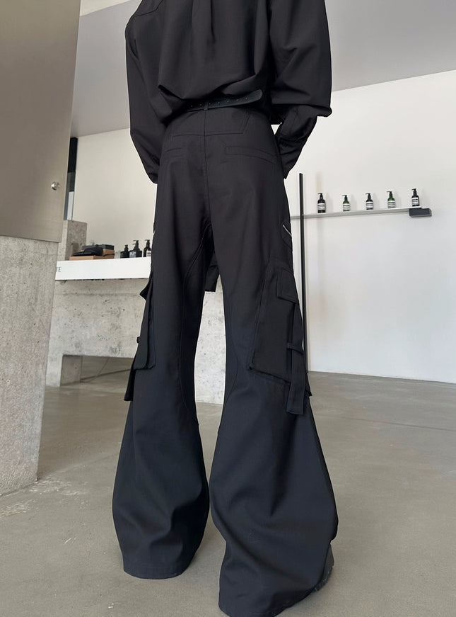 ジップディテールワイドパンツ