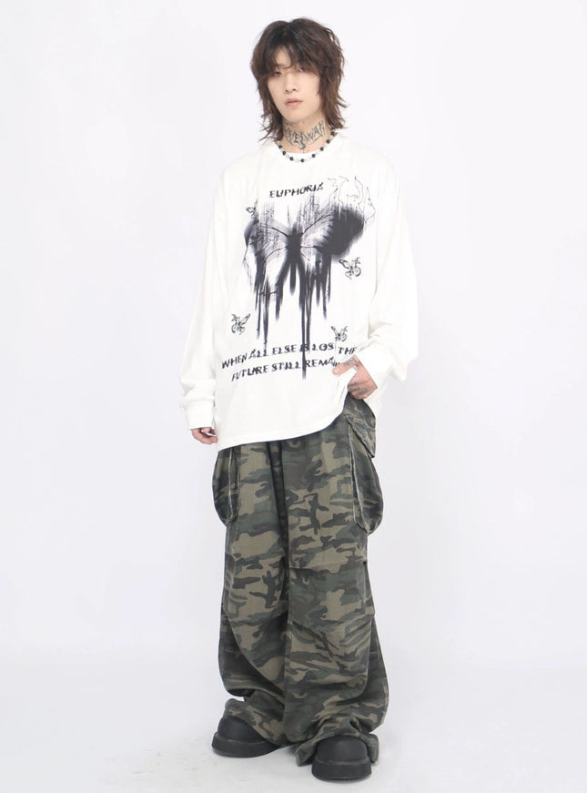 フレイムバタフライロングスリーブTシャツ