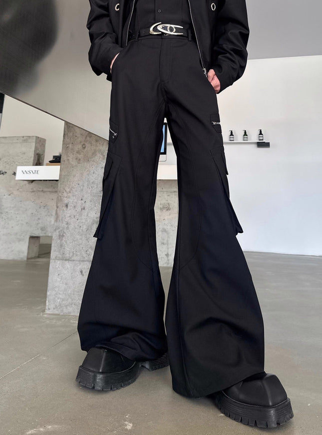 ジップディテールワイドパンツ