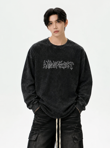 レターウォッシュロングTシャツ