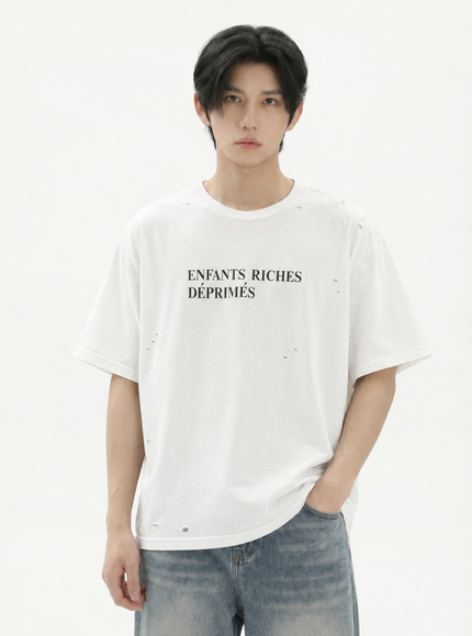 ダメージプリントTシャツ