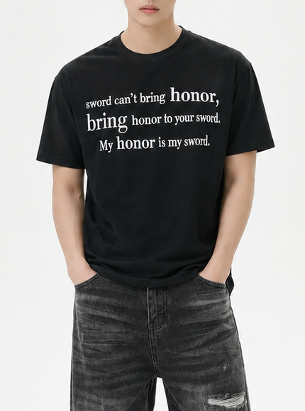 レタープリントTシャツ