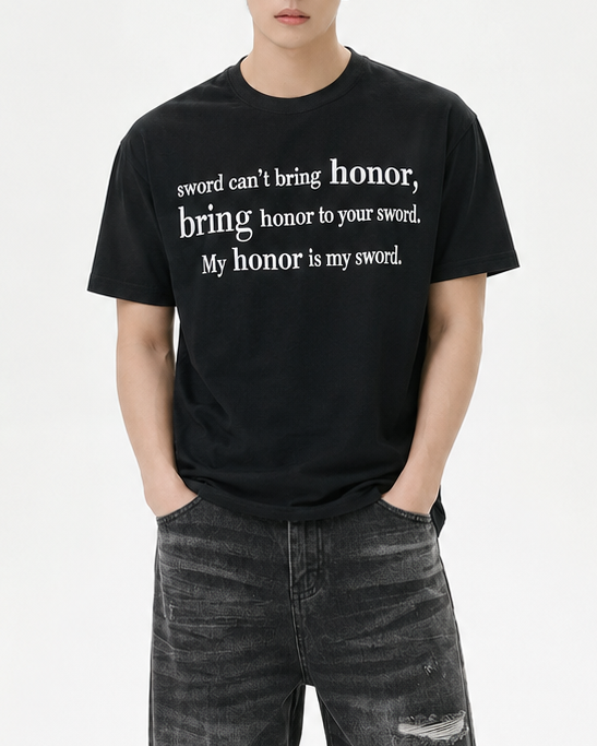 レタープリントTシャツ