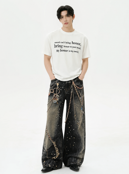 レタープリントTシャツ