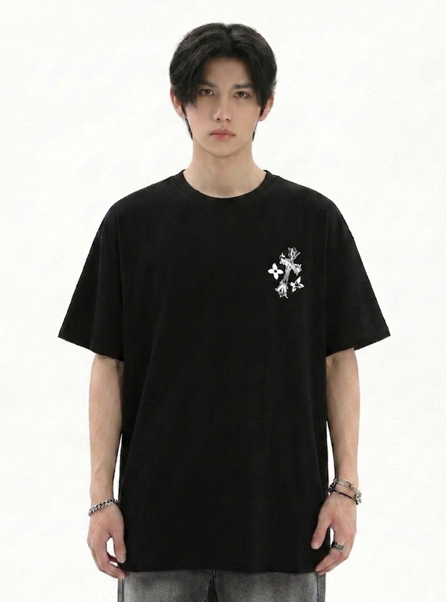 オーバークロスプリントTシャツ