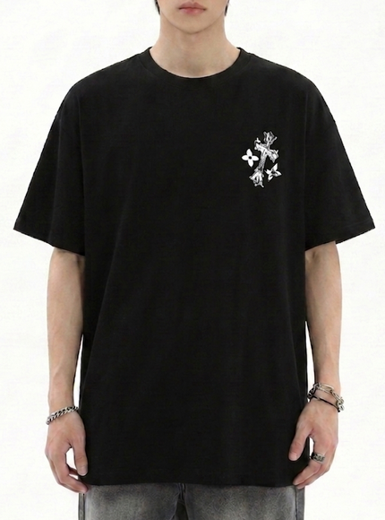 オーバークロスプリントTシャツ