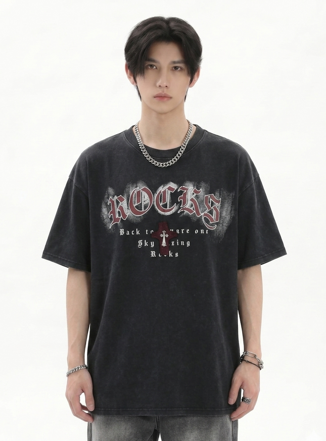 クロスダメージTシャツ