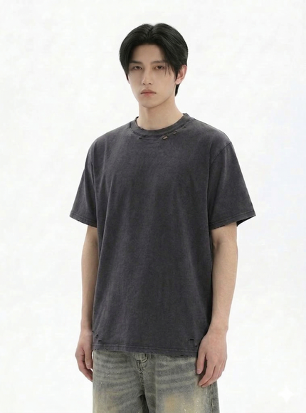 ブラックウォッシュTシャツ