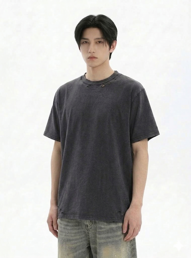 ブラックウォッシュTシャツ