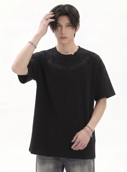 クロスパッチオーバーサイズTシャツ