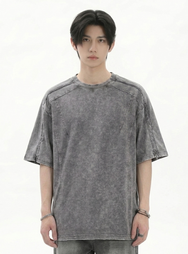 ジップウォッシュドTシャツ