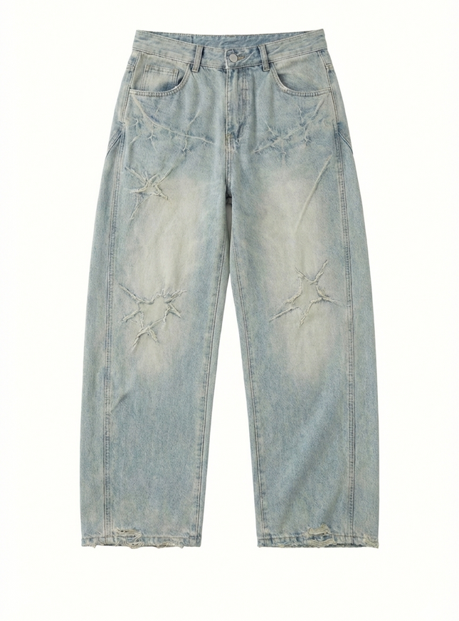 ダメージヘムウォッシュデニム