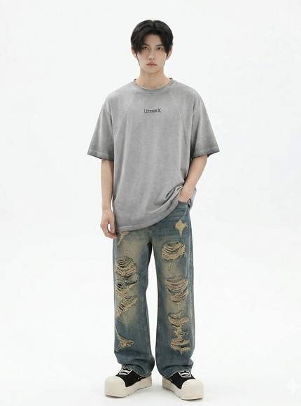 オーバーウォッシュクロスTシャツ