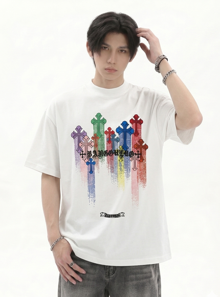カラフルクロスTシャツ