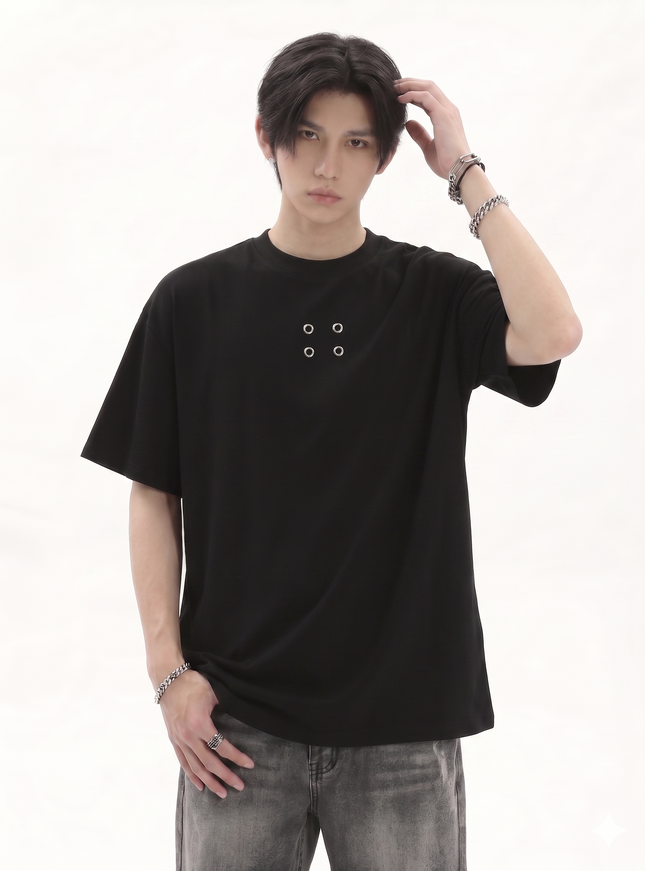 ミニマルグロメットTシャツ