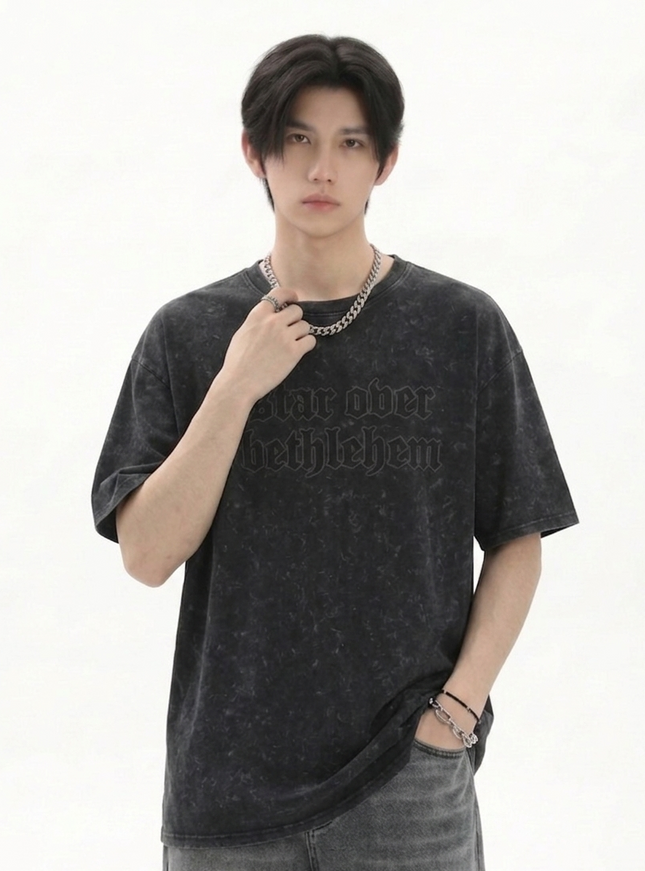 トレンドダメージウォッシュTシャツ