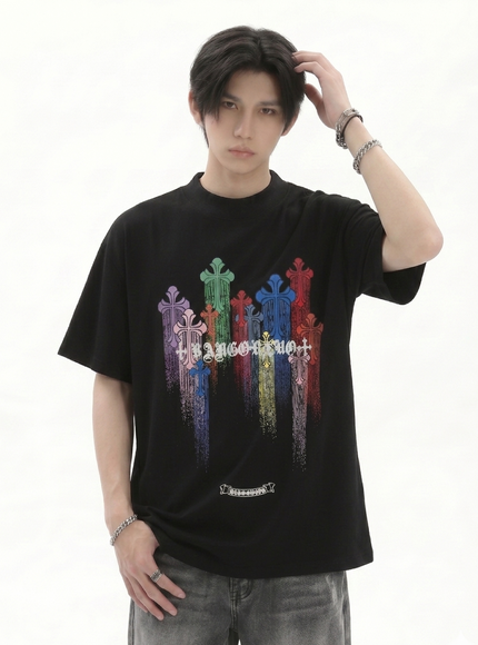 カラフルクロスTシャツ