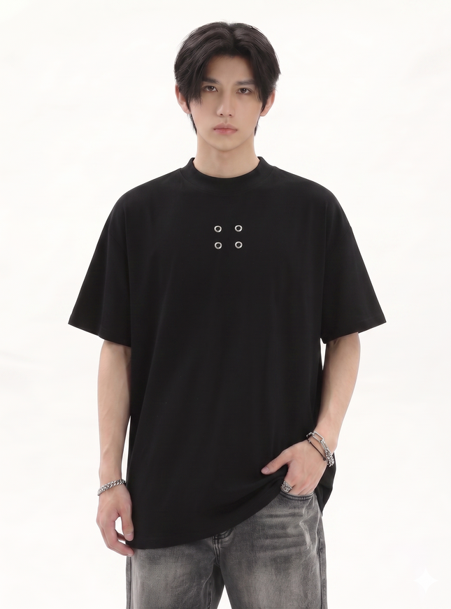 ミニマルグロメットTシャツ