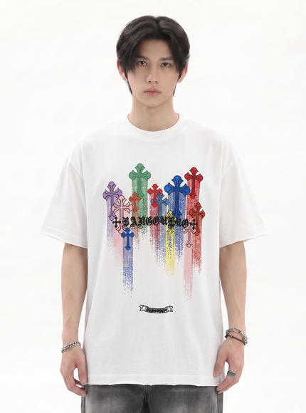 カラフルクロスTシャツ