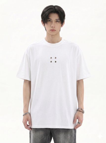 ミニマルグロメットTシャツ