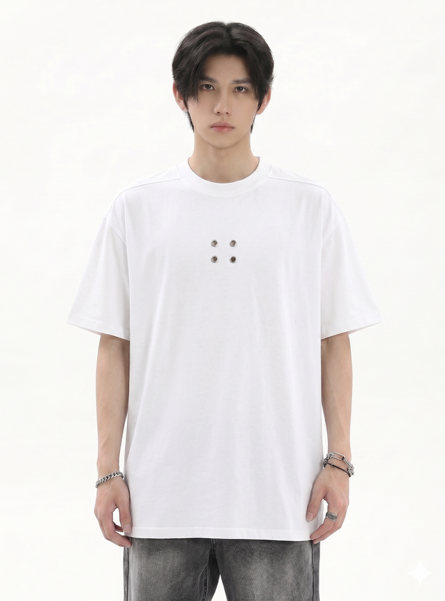 ミニマルグロメットTシャツ