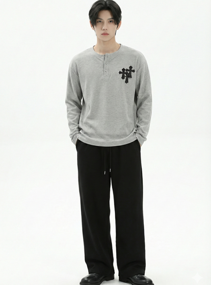 ヘンリークロスロングスリーブTシャツ – SEON
