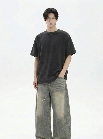 ブラックウォッシュTシャツ