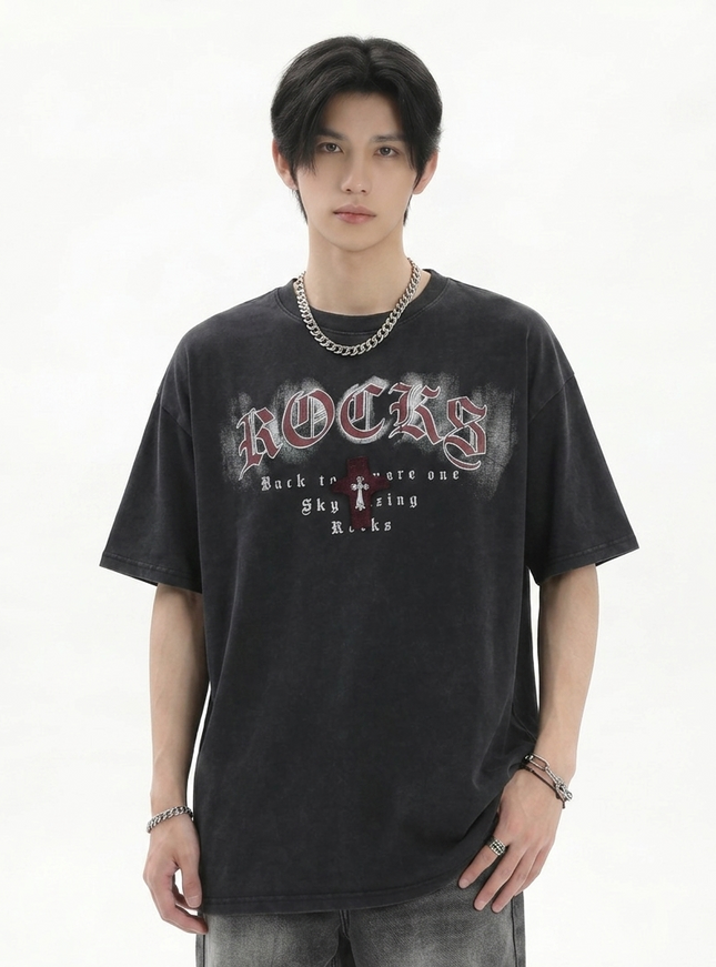クロスダメージTシャツ