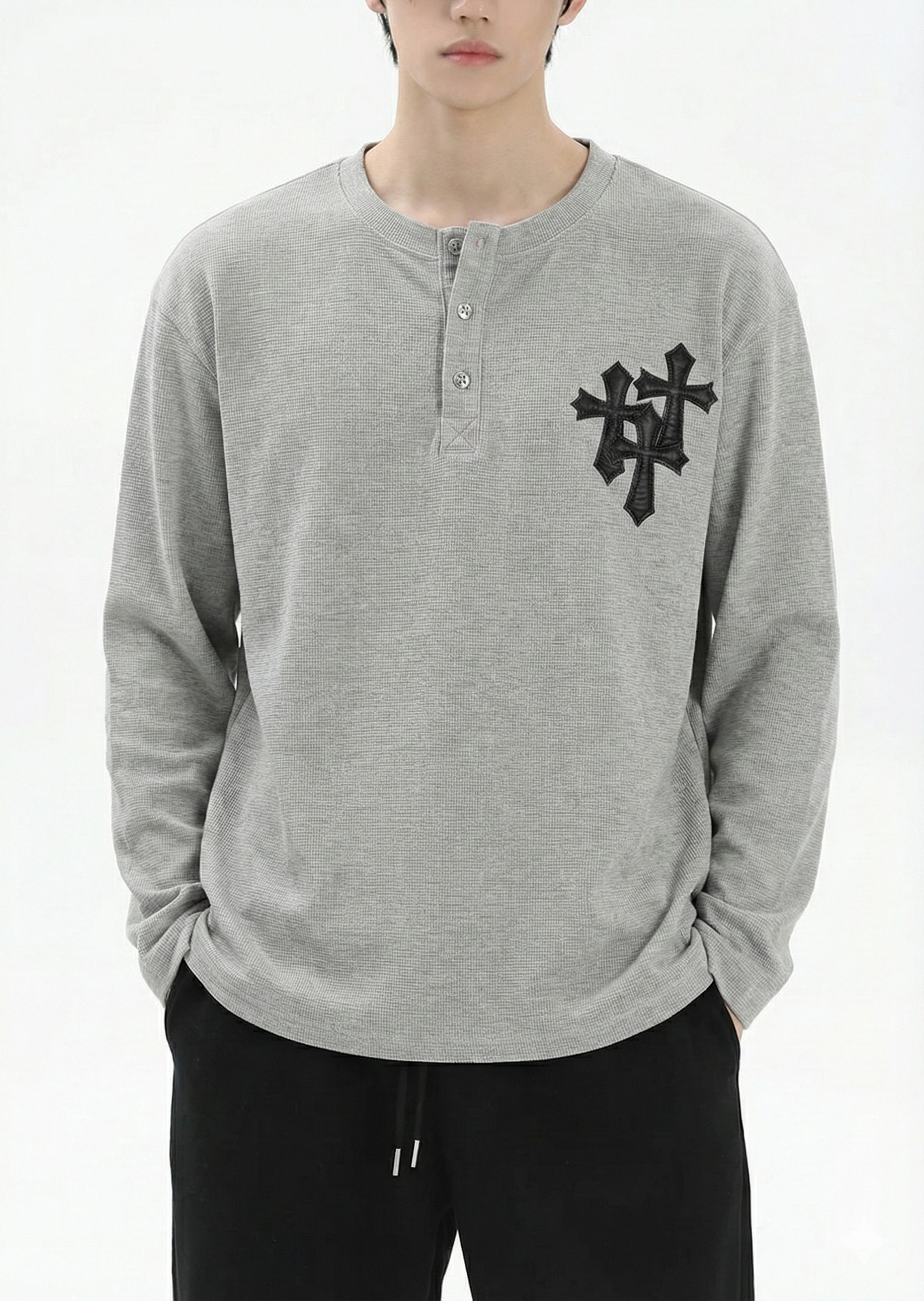 ヘンリークロスロングスリーブTシャツ – SEON