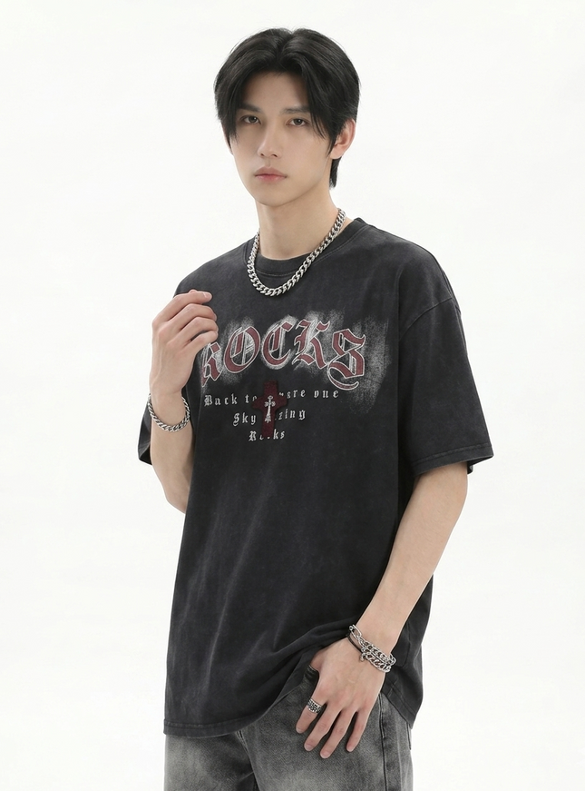 クロスダメージTシャツ