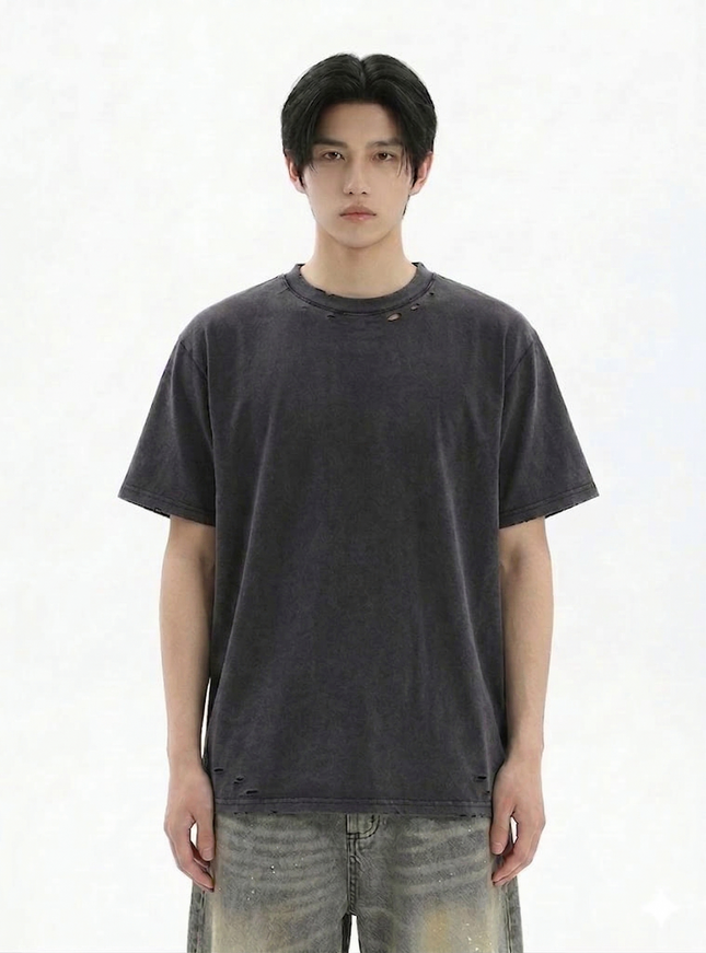 ブラックウォッシュTシャツ