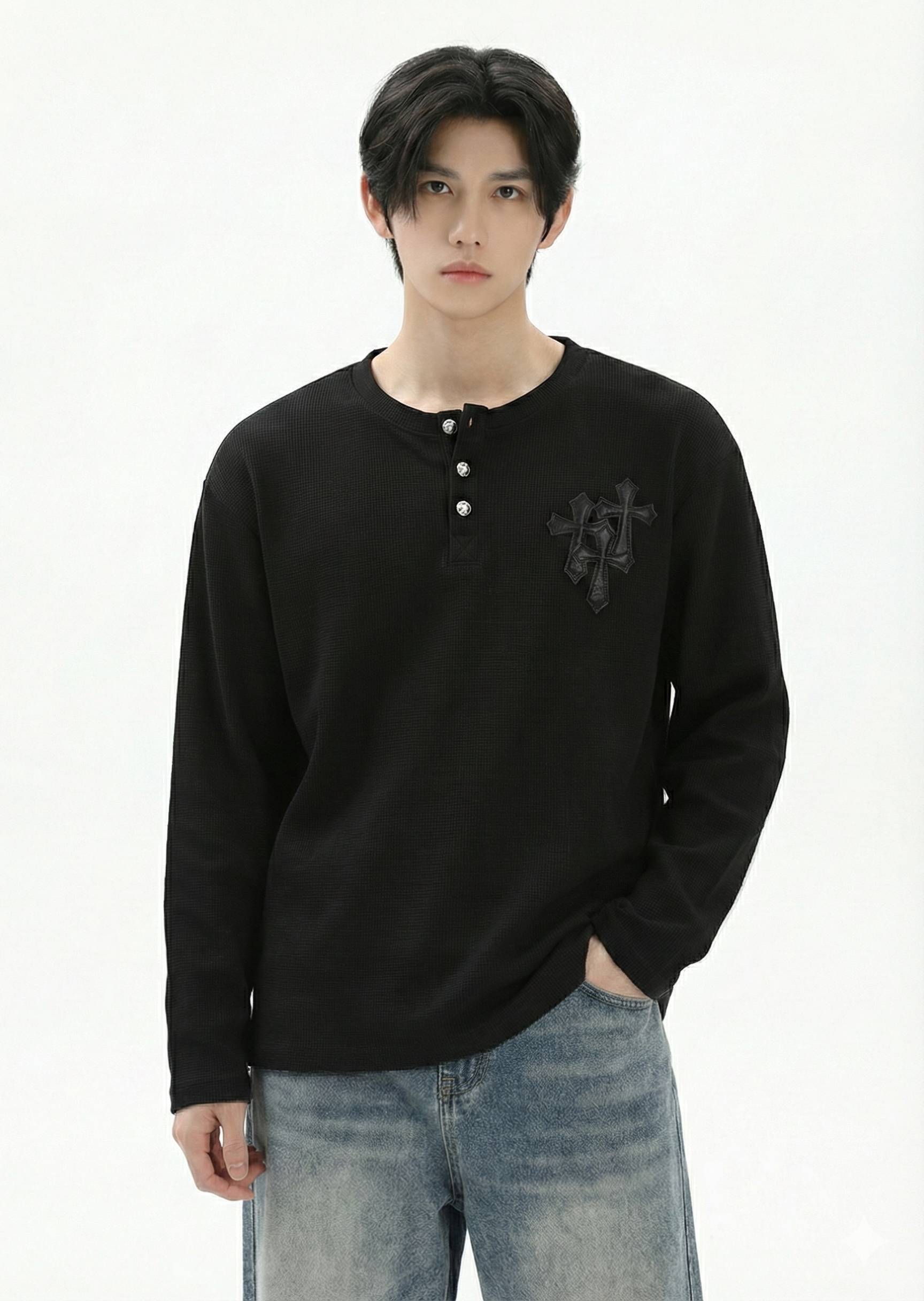ヘンリークロスロングスリーブTシャツ – SEON