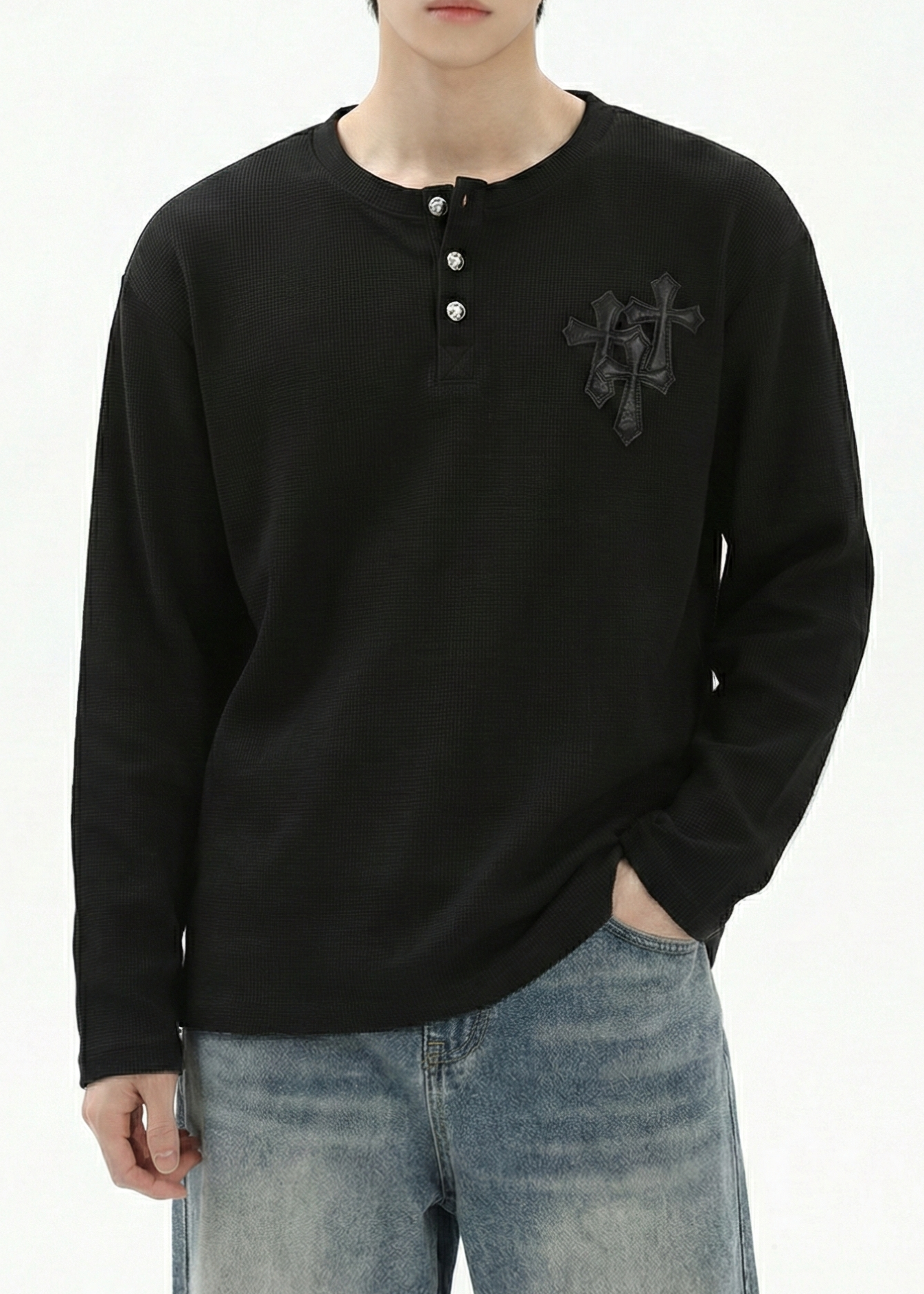 ヘンリークロスロングスリーブTシャツ – SEON