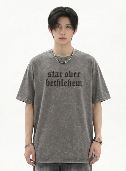 トレンドダメージウォッシュTシャツ