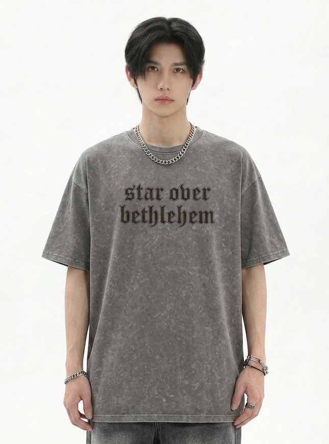 トレンドダメージウォッシュTシャツ