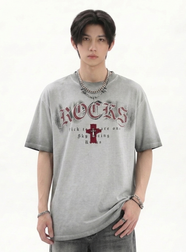 クロスダメージTシャツ