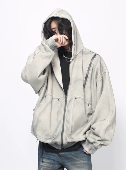 フェードウォッシュジップフーディ