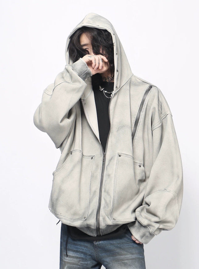 フェードウォッシュジップフーディ