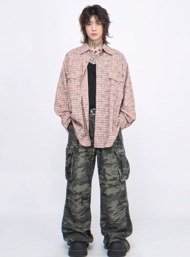 ストリートミリタリーワイドカーゴパンツ