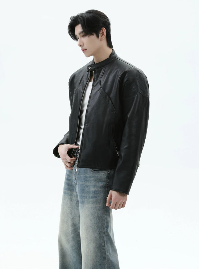 スタンドネックレザージャケット
