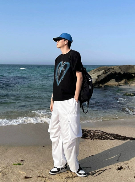 ラブプリントコリアンスタイルTシャツ