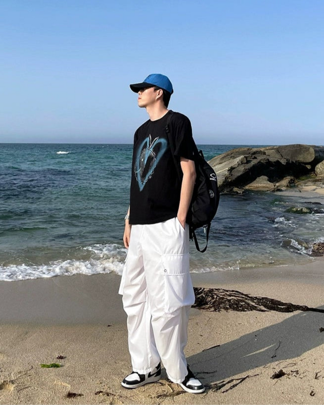 ラブプリントコリアンスタイルTシャツ