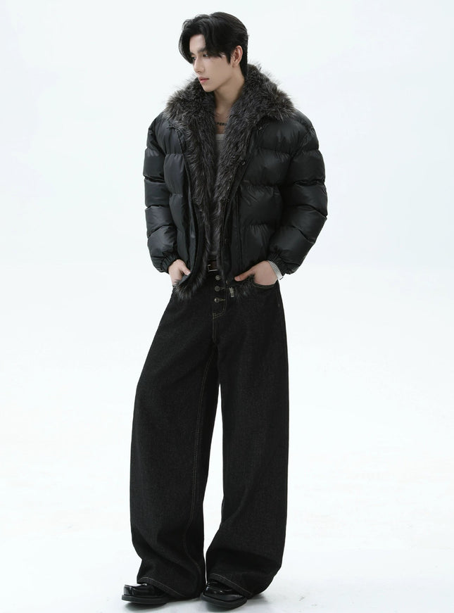 ブラックファーダウンジャケット